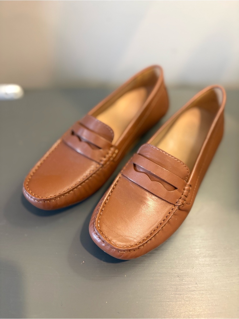 Naturalizer Women's Natasha Brown Leather Penny Loafers